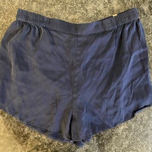 Lunya Navy Blue Silk Sleep Shorts Pajamas M